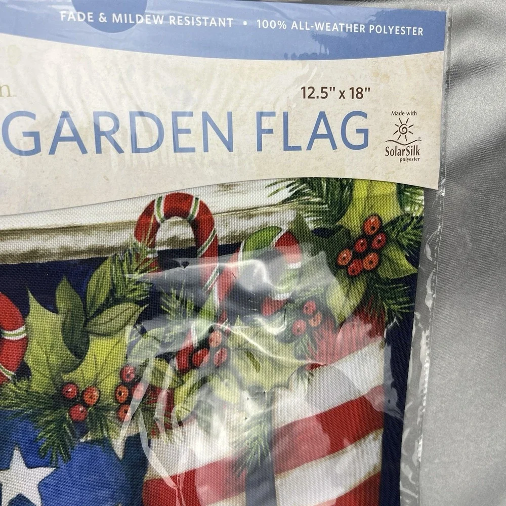 BreezeArt Studio M Patriotic Stockings Premium Garden Flag 12.5